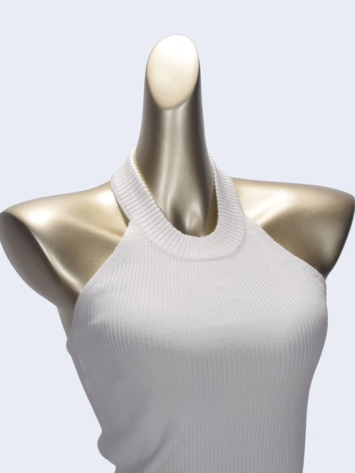 Вязаный жилет с подвесным воротником весна-лето Gyaru чистый сексуальный