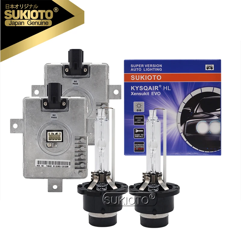 Комплект Ксеноновых балластных ламп SUKIOTO 2 шт. D2S W3T19371 W3T16271 W3T20671 с ксеноновыми HID