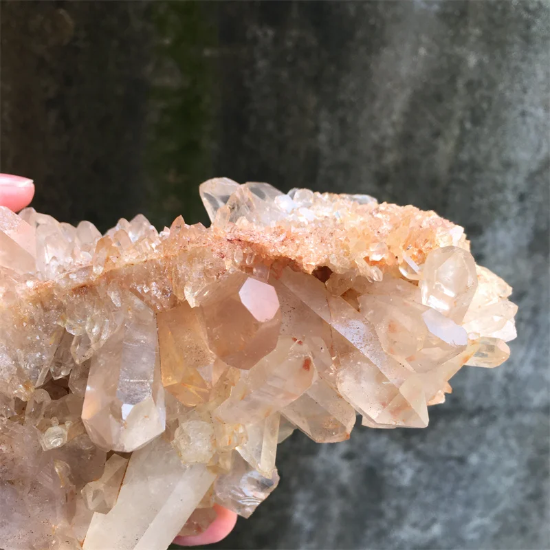 820 г настоящий натуральный прозрачный кварц белый кристалл кварцевый кластер