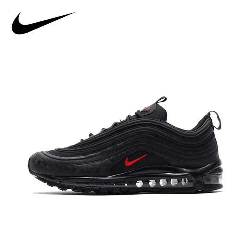 Оригинальные мужские и женские кроссовки Nike Air Max 97 Black Bullet дышащие спортивные