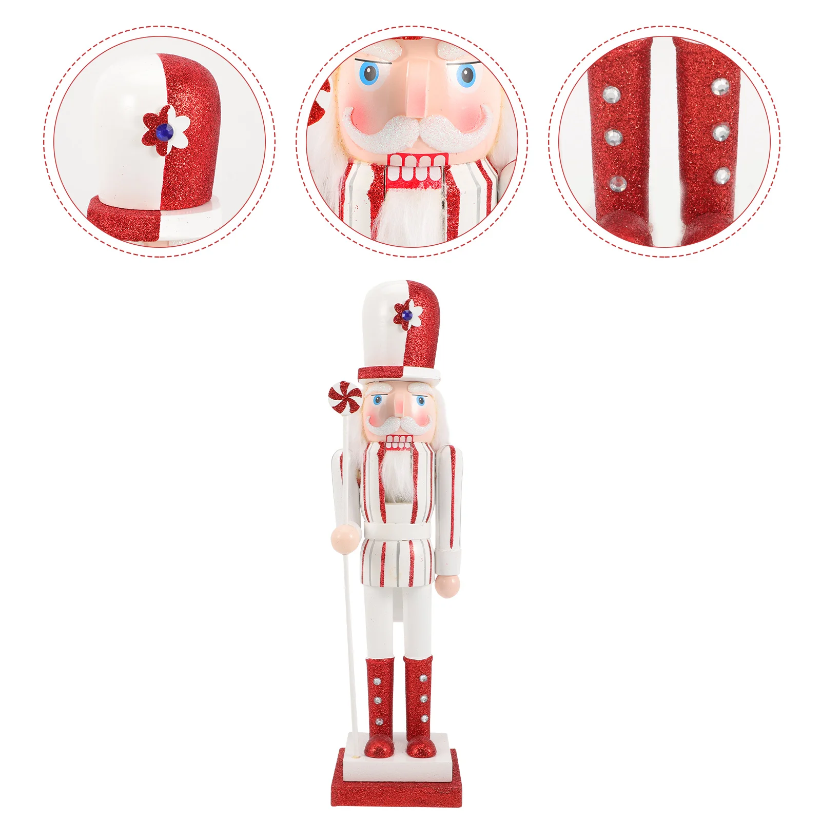 

Nutcracker Christmas Nutcrackersdecor Wood Wooden Desktop Ornament Figures Ornaments Soldier Decorations Decoration Holiday