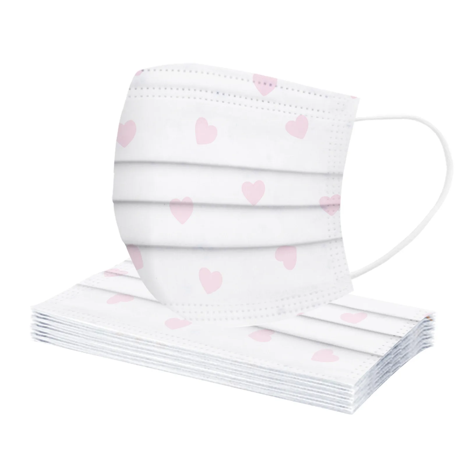 Маска для взрослых трехслойная одноразовая Пылезащитная с мультяшным принтом 10