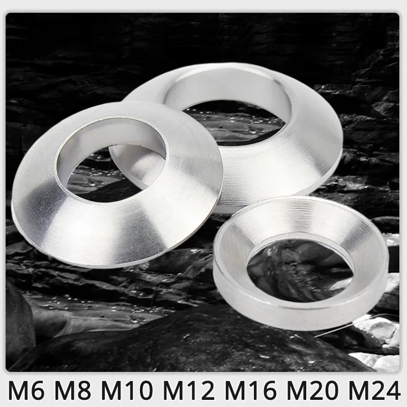 M6 M8 M10 M12 M16 M20 M24 Conical Solid Countersunk Washer 304 Stainless Steel Spherical Gasket Concave Convex Cone Washer