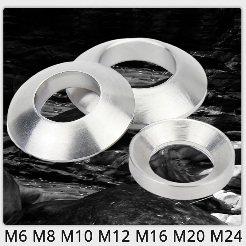 

M6 M8 M10 M12 M16 M20 M24 Conical Solid Countersunk Washer 304 Stainless Steel Spherical Gasket Concave Convex Cone Washer