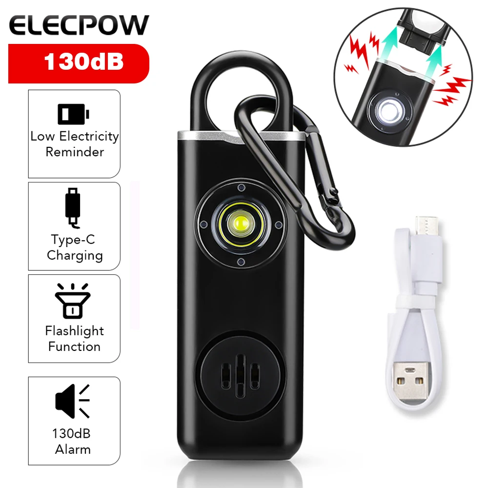 

Сигнализация Личная Elecpow для самообороны, дБ, с зарядкой от USB