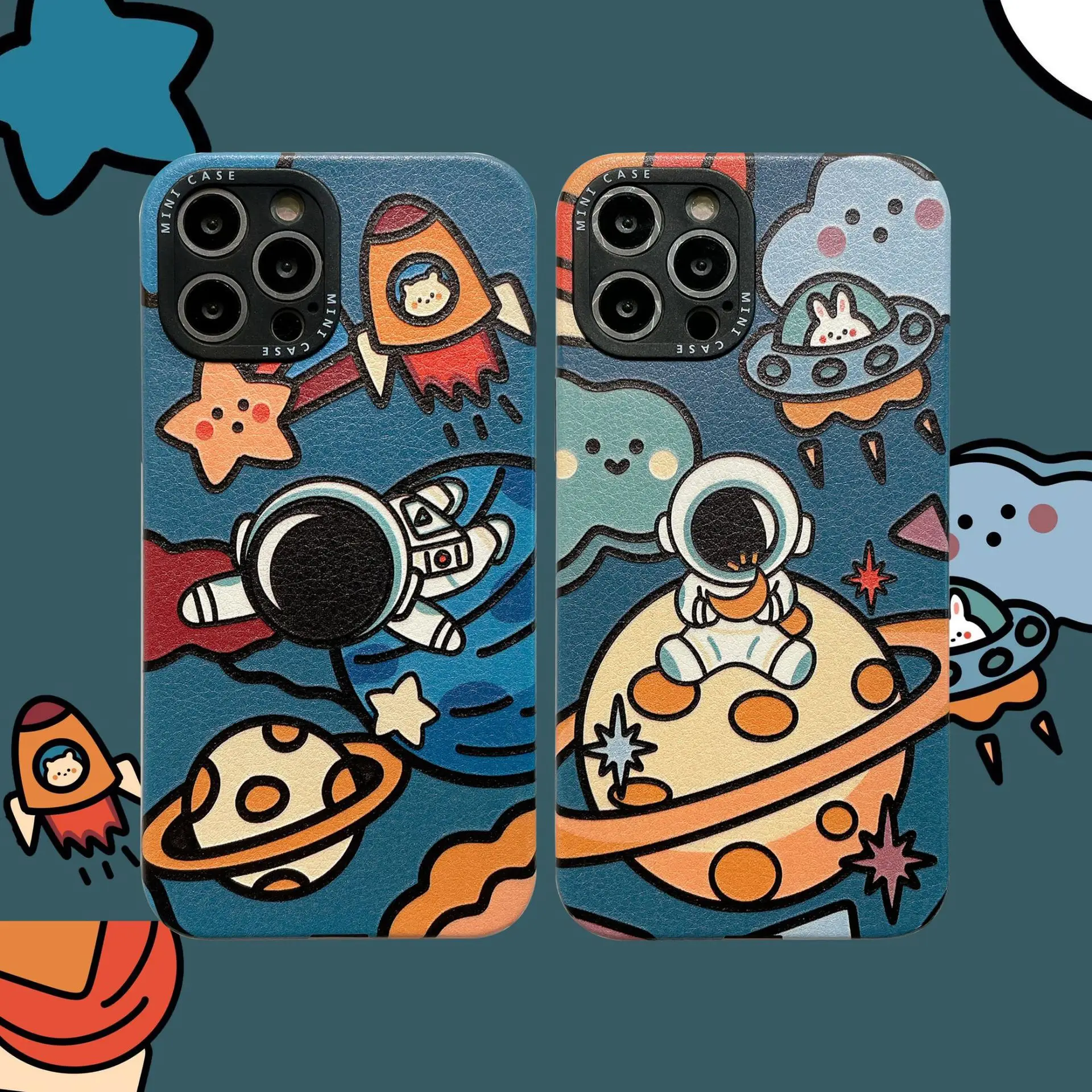 

Cute Astronaut Hand Lanyard Phone Case for IPhone 14 Pro Max 11 12 Pro 13 Pro Max Soft Bumper Back Cover
