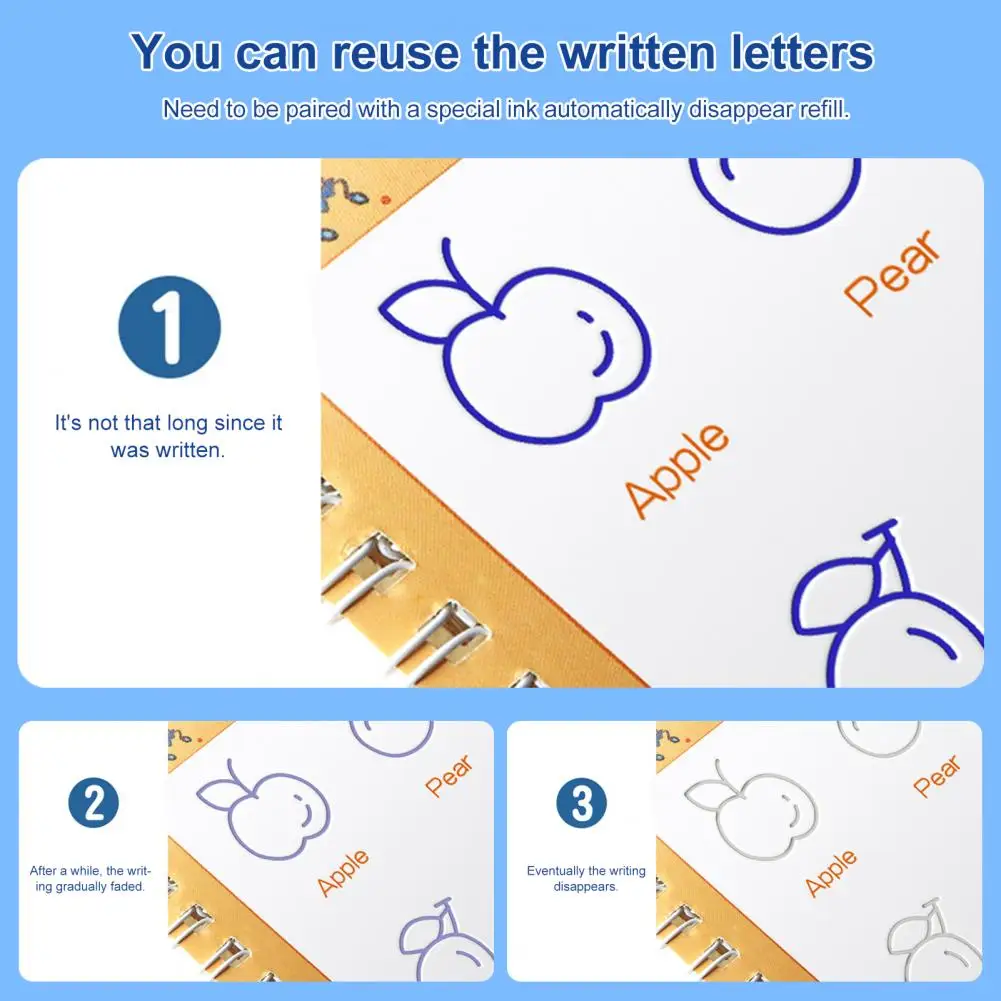 

Прочная рабочая тетрадь для каллиграфии, улучшает навыки рукописного письма для детей, с многоразовой канавкой, набор для каллиграфии, искусство для школы