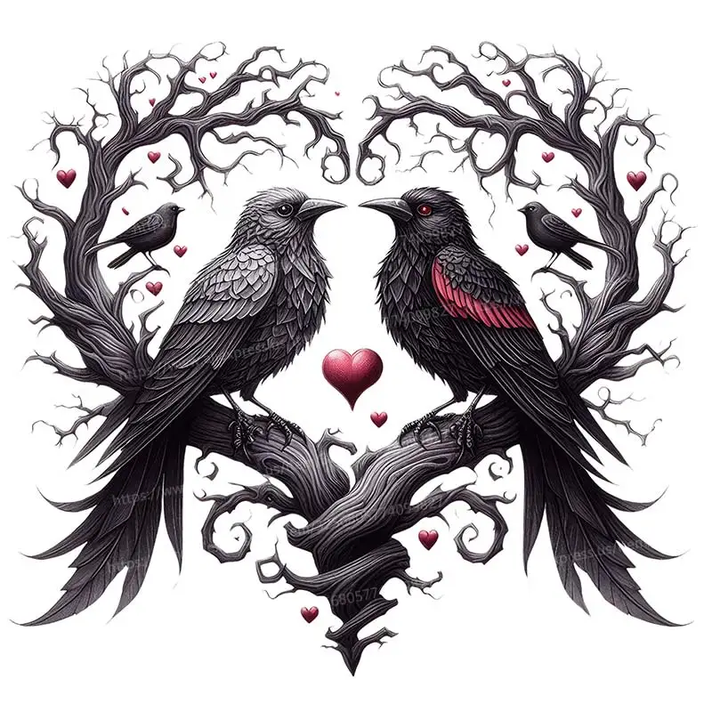 

Настенные наклейки белые и черные лебеди в форме сердца S465