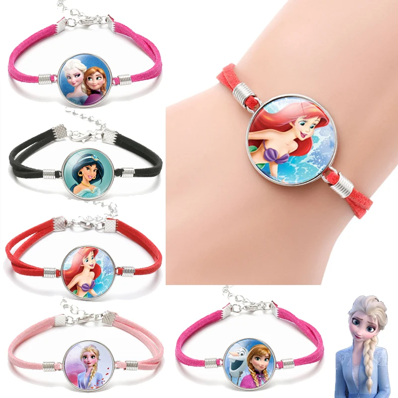 Браслет из мультфильма Disney для девочек Эльза Анна Белоснежка Золушка аксессуары