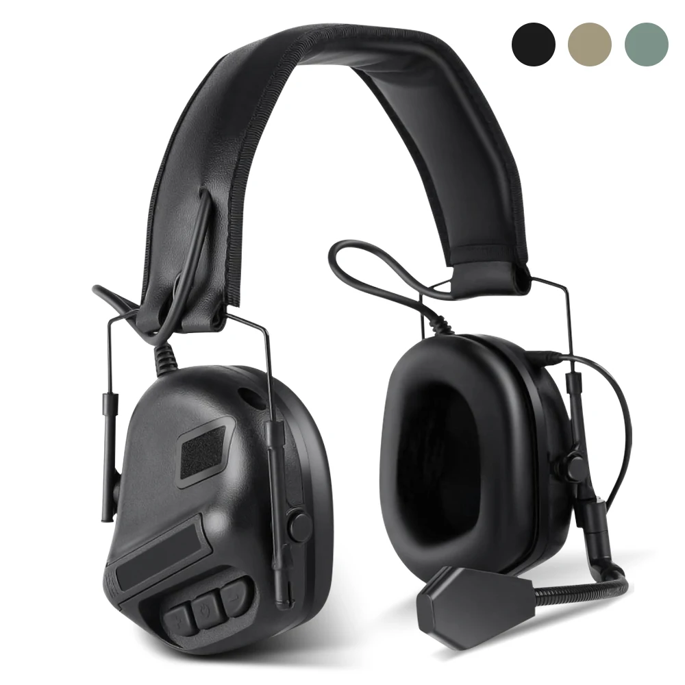 Tactical Headset Military NRR 21dB Noise Reduction Headphone Airsoft Paintball Earmuff Sound Amplification Earphone for Hunting