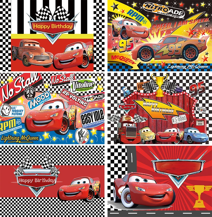 

Checkered Flag Racing Car Backdrop Black and White Strip Boys Birthday Party Personalized Photo Background Photocall Prop Banner