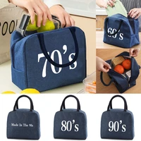 lunch bags portable kids food insulated cooler lunch bag women picnic thermal storage canvas case years print waterproof handbag