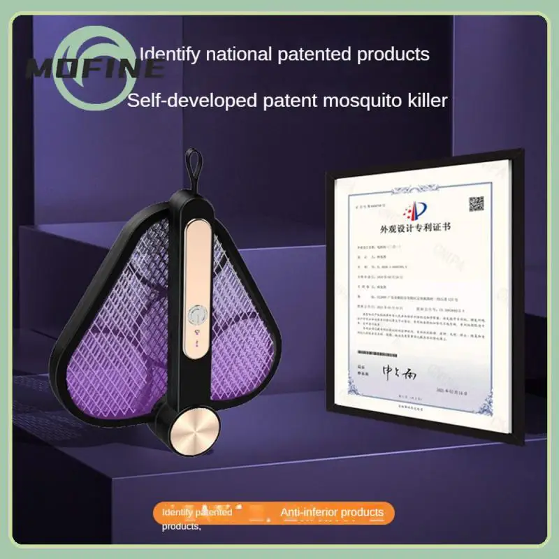 

Baby Sleep Protect Tools Repellent Lamp Racket Super Electric Shock Low Noise Mosquito Racket Folding 2-in-1 Mosquito Killer