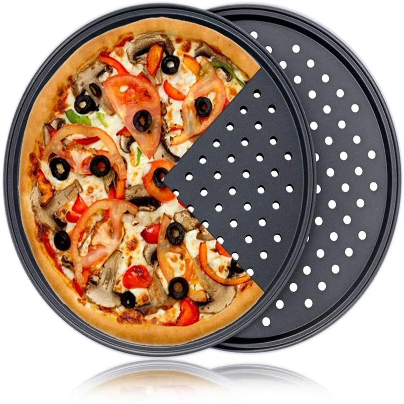 Антипригарные подносы из углеродистой стали для пиццы противень выпечки с