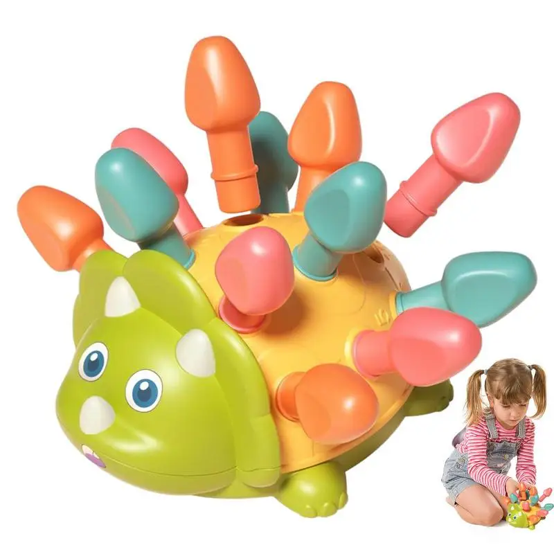

Toddler Montessori Toys Colorful Dinosaur Block Toy For Develop Motor Skills Preschool Toys Baby Development Toy 1-3 Girl Boy