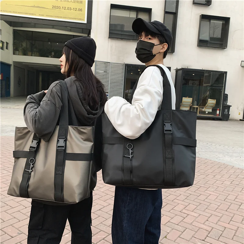 

Сумка на плечо из ткани Оксфорд для мужчин, Спортивная вместительная сумочка-тоут для фитнеса, Мужская водонепроницаемая Дорожная сумка на коротких расстояниях