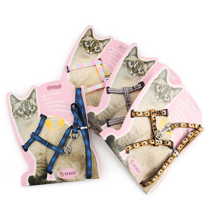 

Cat Dog Collar Harness Leash Adjustable Soft Pet Traction Pet Kitten Halter Collar Cats Outdoor Walk Pet Harness Belt Supplies