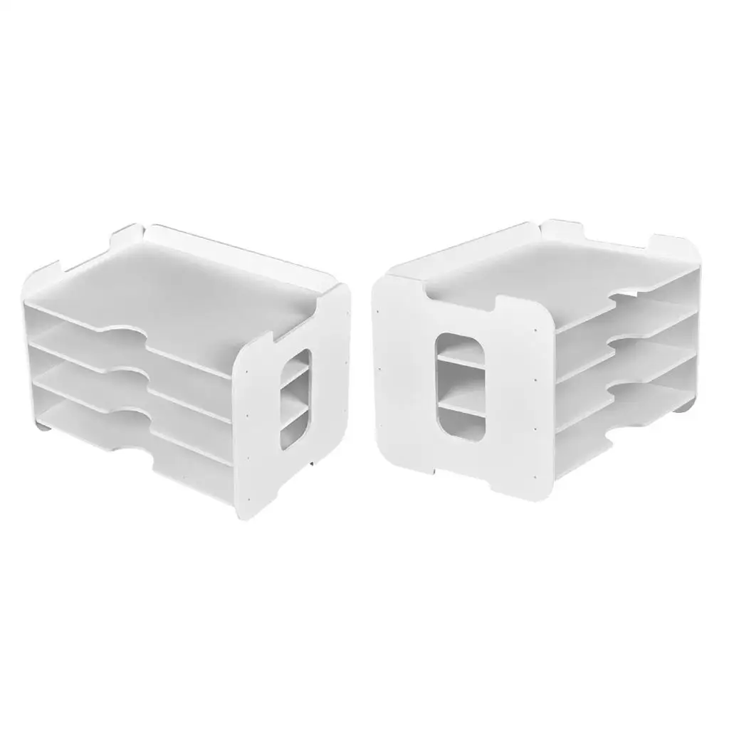 

2Pcs Self-Assembly Files Document Case Storage Box Holder Paper Office Organizer