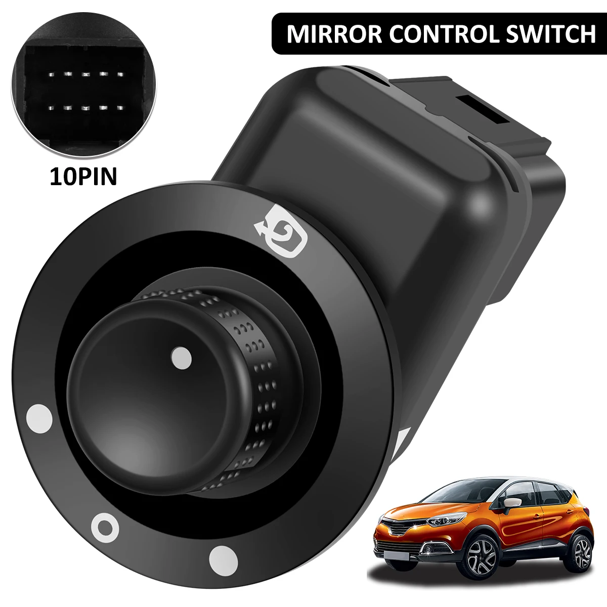 

Mirror Control Switch 10 Pin Durable Car Wing Mirror Switch Control Knob Replacement Rear Mirror Switch For Clio MK4 2013-2015