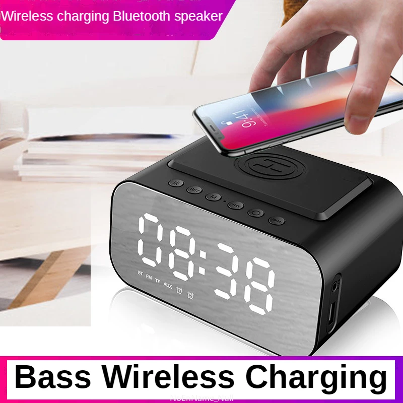 

Новый светодиодный Будильник с беспроводной зарядкой, Bluetooth-динамик, звуковая водонепроницаемая и антистатическая поверхность, портативны...