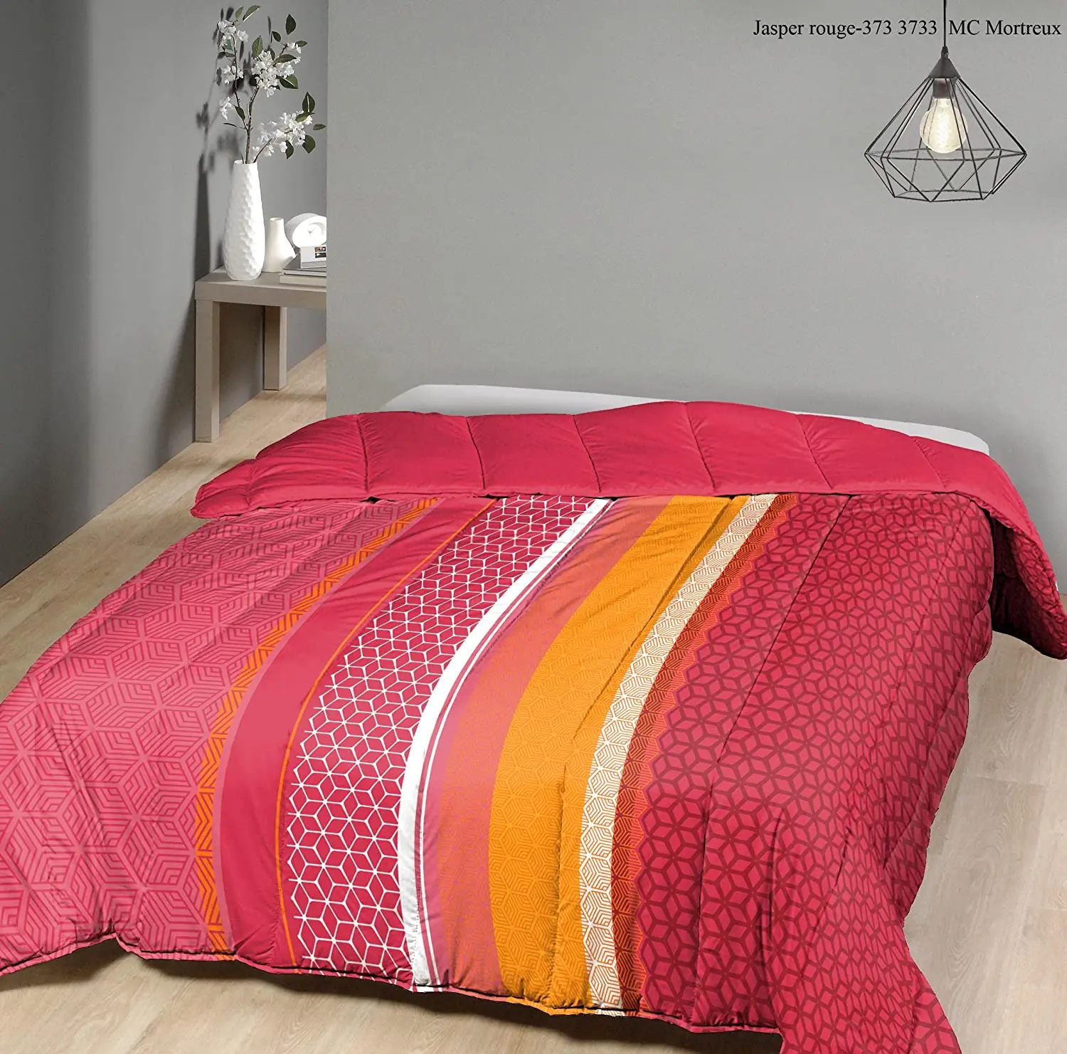 

Couette légère imprimée Jasper Rouge - 2 Personnes 240x260