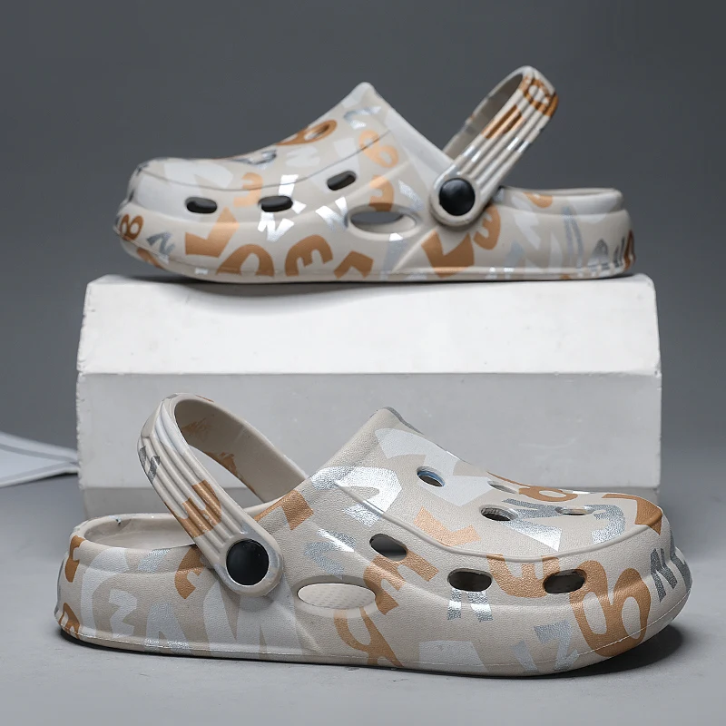 Сандалии с дырками для мужчин и женщин Нескользящие босоножки на толстой мягкой