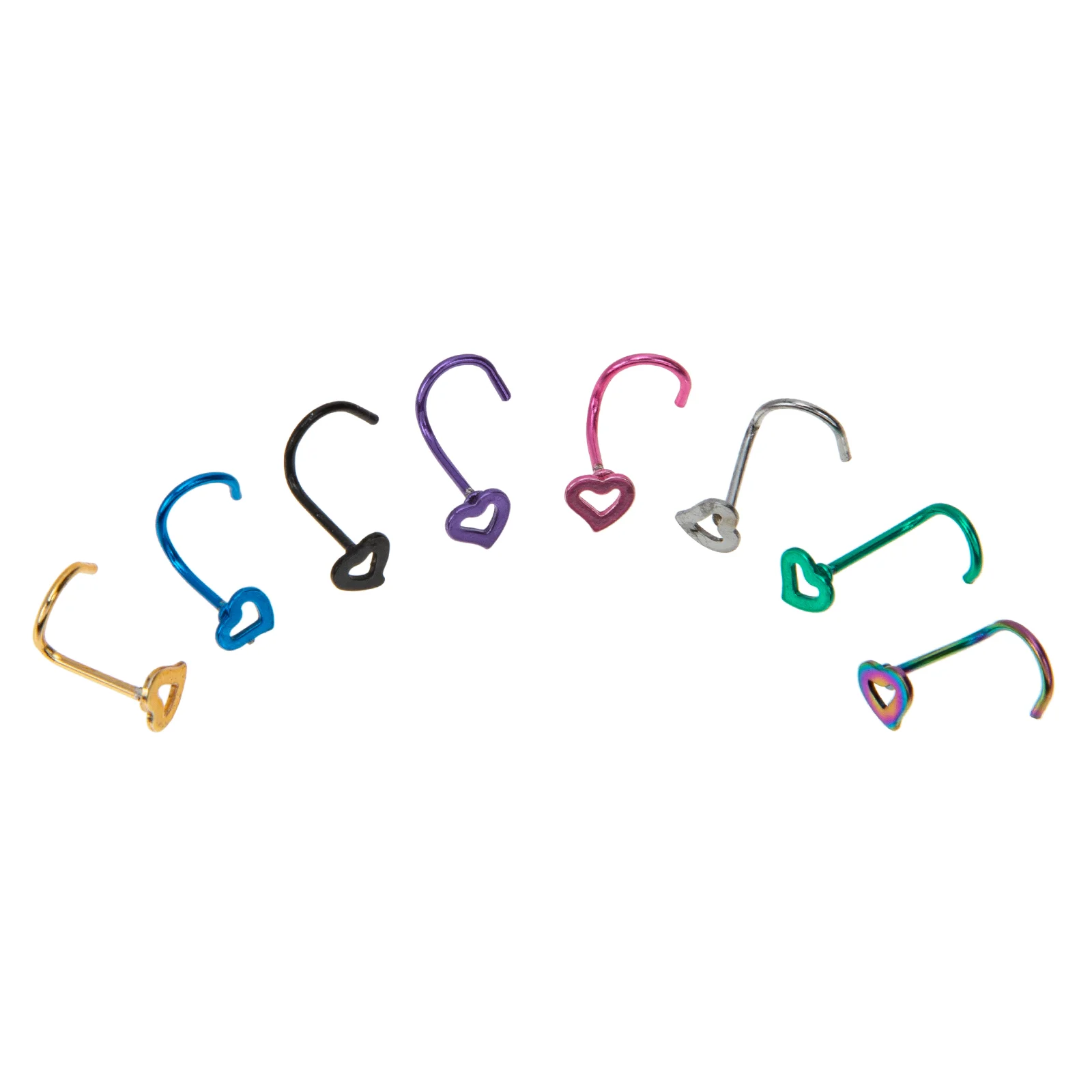 

8pcs Stainless Steel Nose Rings Nose Jewelry Nose Rings Studs Kit