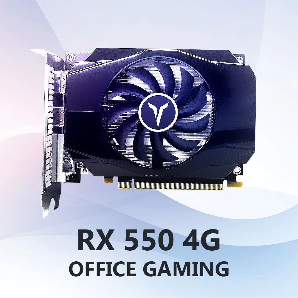 

YESTON AMD RX 550 Graphics Card GDDR5 4G 128bit Video Card Single Fan Gaming Radeon RX550-4G D5 TH DVI HDMI Desktop видеокарта