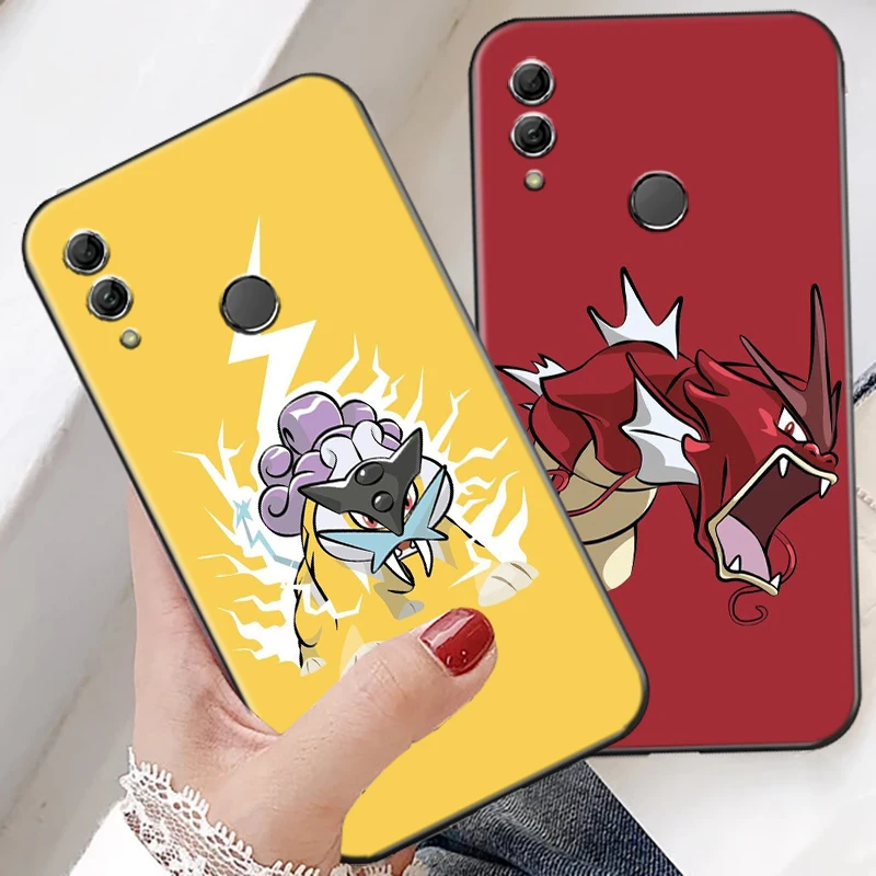 

Pokémon Pikachu Pokemon Phone Case For Huawei Honor 30S 30 Lite Pro 20 V20 20i 20 Lite 10 V10 10i 10 Lite Black Back Carcasa
