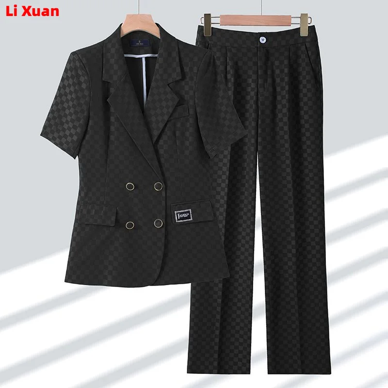 New Elegant Women Formal Suits For 2023 Summer High Quality Fashion Slim Casual Blazer And Pants Office Ladies Work Wear