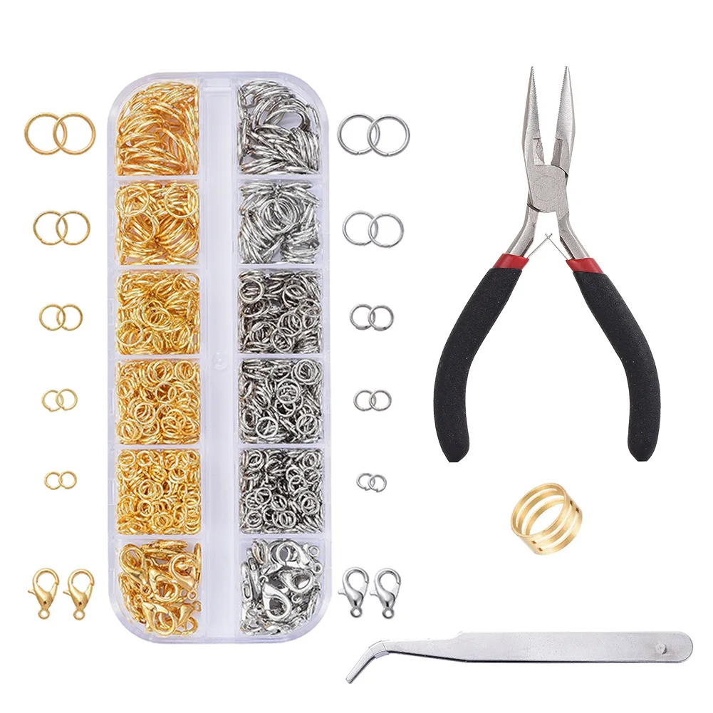 

New Single Ring Lobster Buckle Combination Belt Tools Handmade Diy Earrings for Women Ornament Accessories Set Wholesale