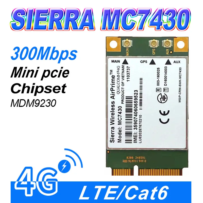 MC7430 LTE 4G FDD-LTE TDD-LTE CAT6 HSPA + GNSS WWAN карта USB 3,0 MBIM 4G модуль интерфейса