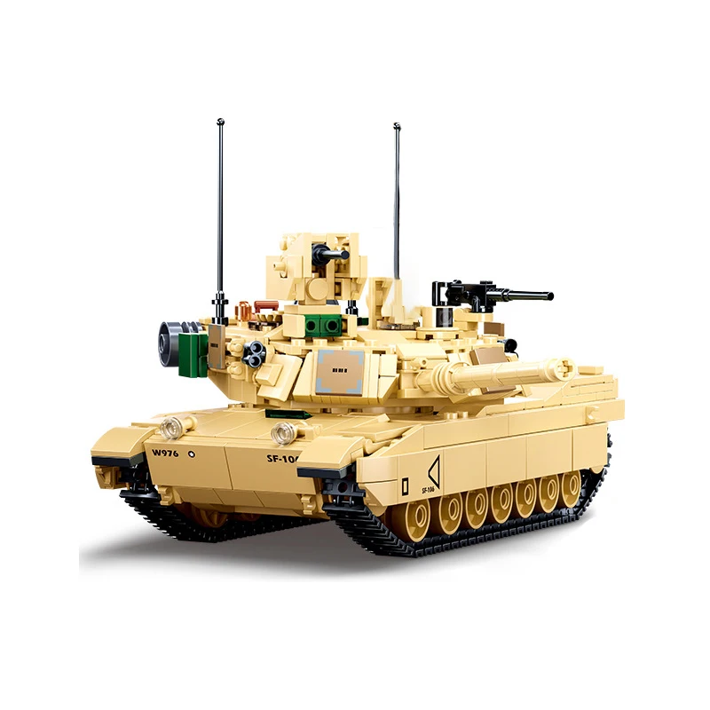 

Sluban Tank Building Blocks WW2 Military MBT Main Battle Tank Army Model Bricks Toys Kids Boys Gift