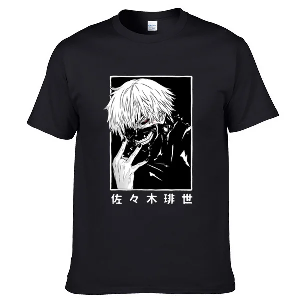 

Топ из натурального хлопка в стиле аниме «Токийский Гуль», европейский размер, дизайнерская одежда унисекс в стиле Харадзюку, манга, Харадз...