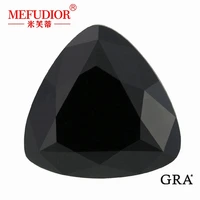 0.3-5 Carat Gemstones Black Moissanite Loose Diamond Trillion Cut Certificate D Color Gems Stone GRA Certified Jewelry VVS1