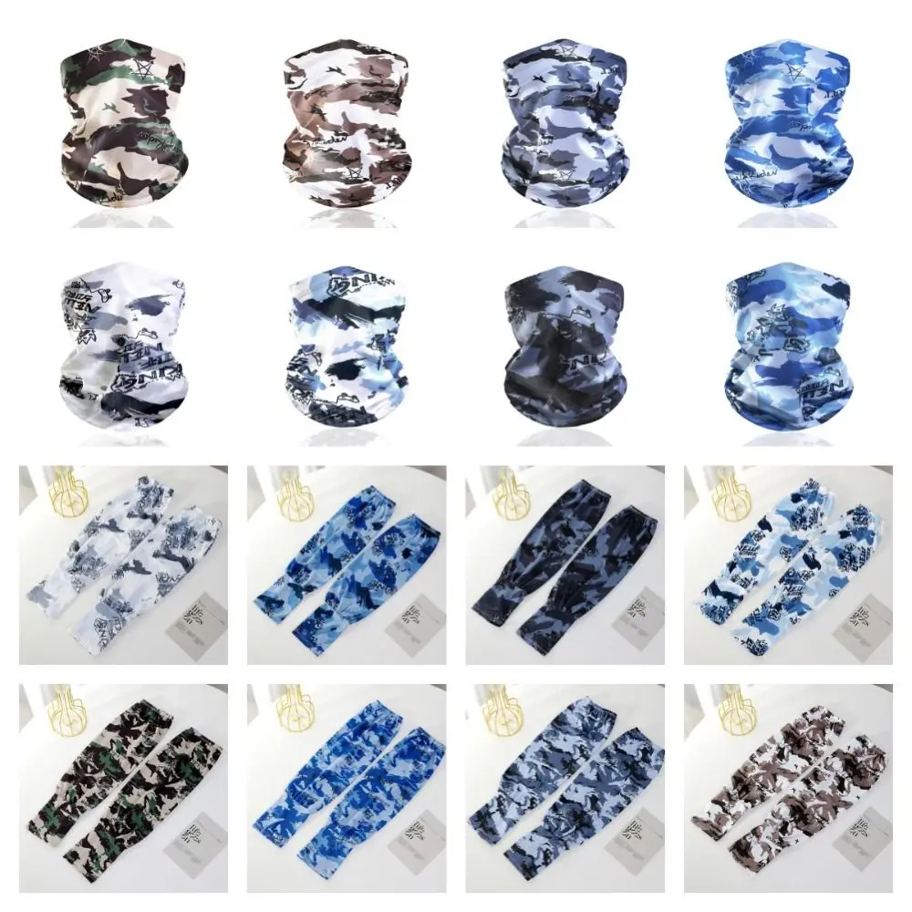 Сплошной цвет маска из ледяного шелка крышка для лица защита от ультрафиолета