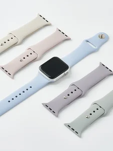 Силиконовый ремешок для Apple Watch Band 44 мм 40 мм 49 мм 41 мм 45 мм 42 мм 38 мм 44 45 мм, браслет для iwatch Ultra series 7 se 3 4 5 6 8, ремешок