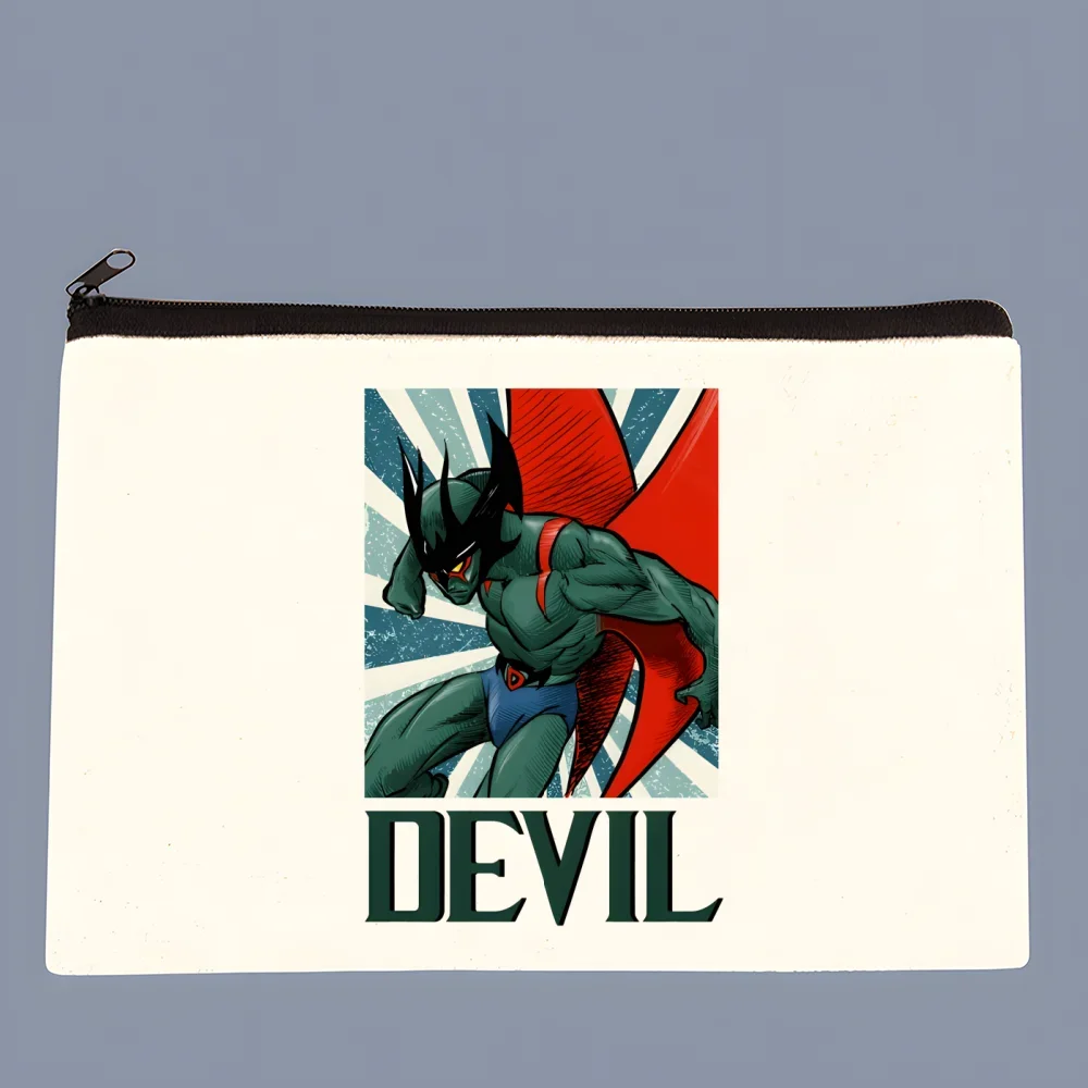 Простой холщовый Кошелек для монет Devilman Debiruman с рисунком аниме дьявола милый