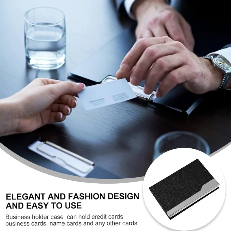 Держатель для кредитных карт из искусственной кожи с магнитной пряжкой