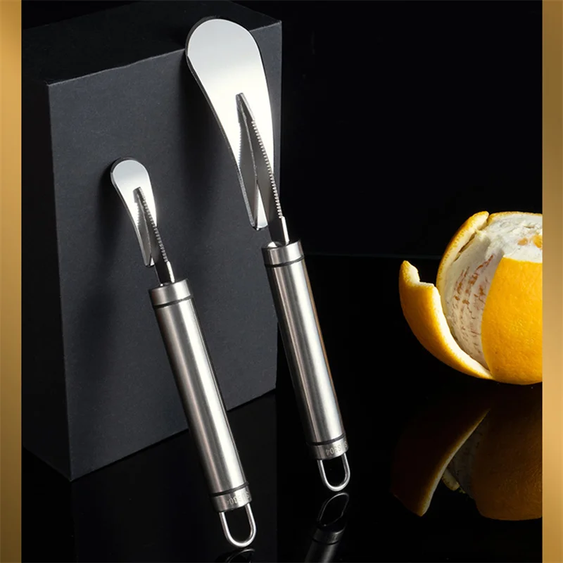 

Овощечистка из нержавеющей стали, практичный инструмент для чистки апельсинов, лимонов, грейпфрутов, кухни