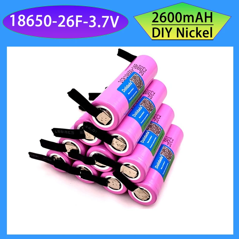 

18650 3.7V 2600mAh Rechargeable Battery ICR18650-26F Battery Industrial +DIY Nickel Suitable for Laser Pointer Flashlight