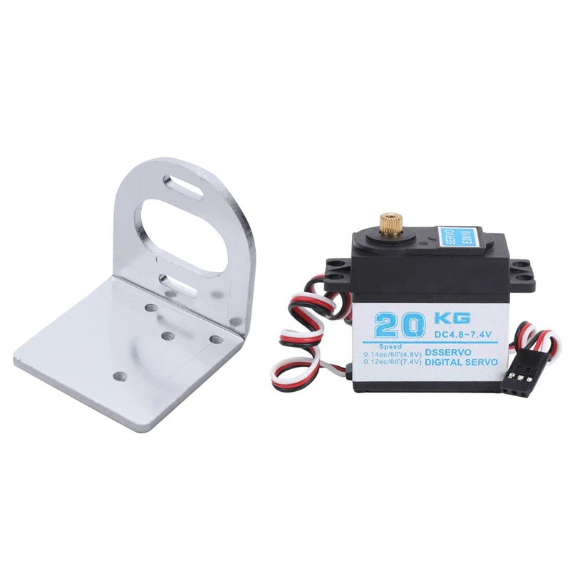 

for Wltoys Upgrade 540 Adjustable Motor Seat & 20Kg High Torque Digital Servo with Metal Gear for RC RGT86100 SCX10III