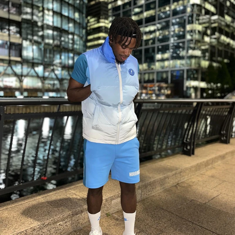 

2022 New Men Trapstar Jacket Irongate Badge Gilte-Ice Blue 1:1 Top Quality Embroidered Lettering Zip Closure Vest Women Coat