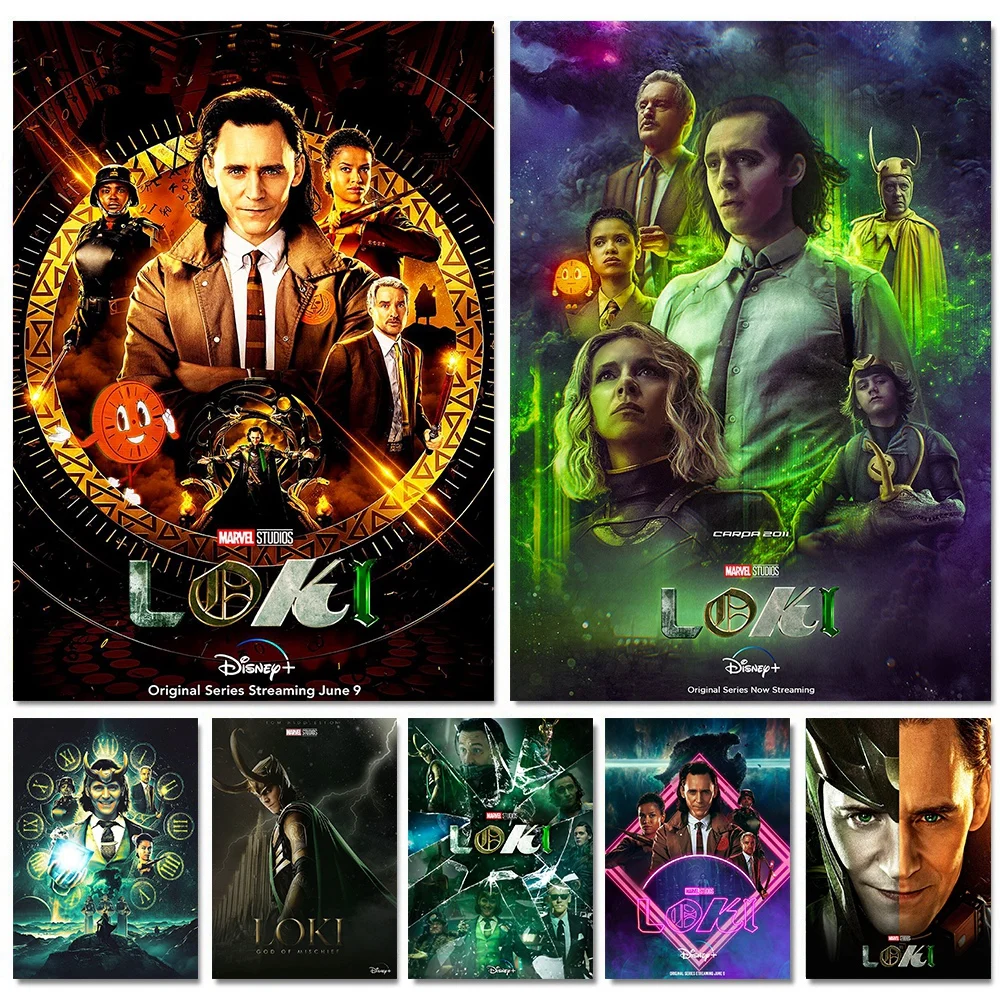 

Disney Marvel Movie Loki Posters Tom Hiddleston White Coated Prints Painting for Boys Girls Teens Bedroom Art Wall Decor Sticker