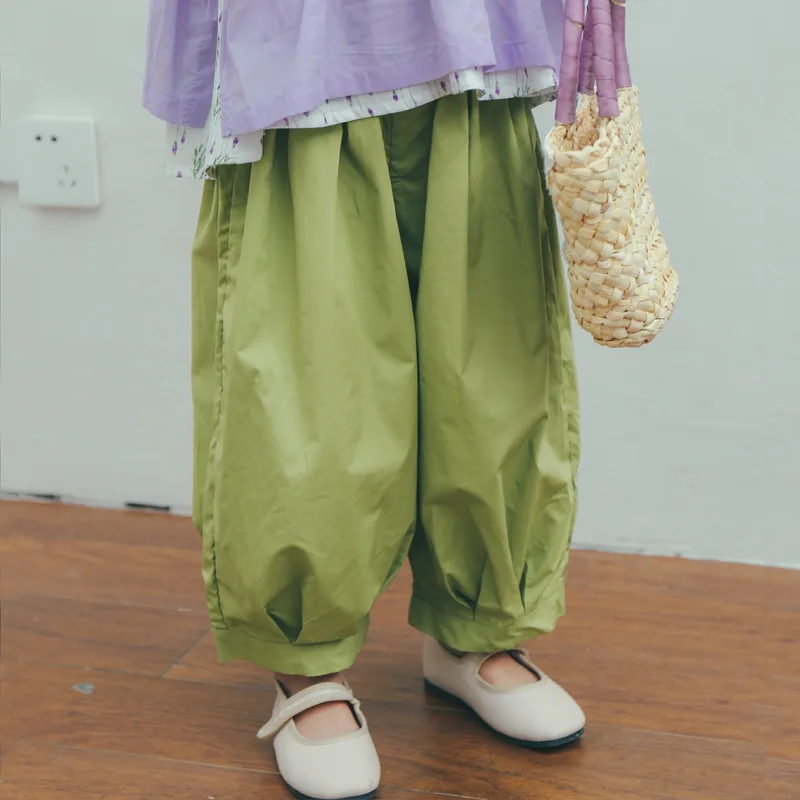 

Children Korean Colors Jonmi Casual Loose 3 Spring Trousers Chic Pants Deer Style Kids Lantern 2023