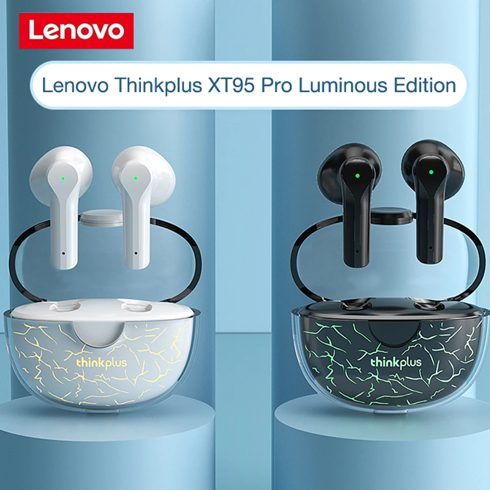 

Lenovo XT95Pro Bluetooth Earphone 9D HIFI Sound Sport Waterproof Earbuds TWS Gaming Low Latency headset with Mic Headphone