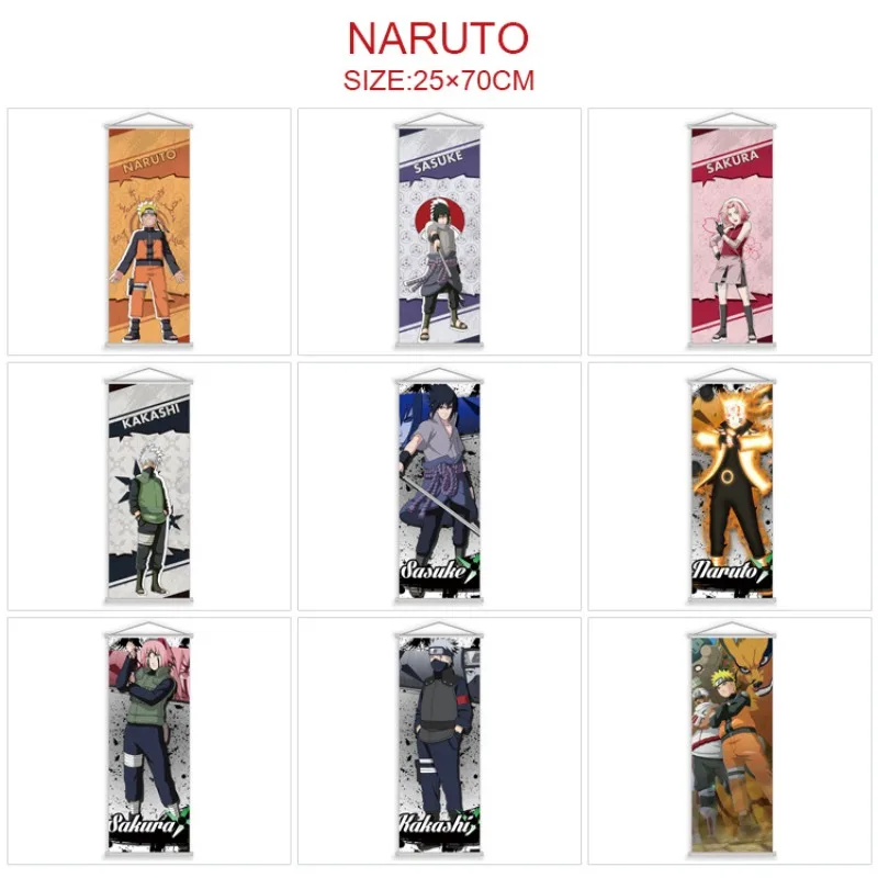 

2023 New Naruto Surrounding Living Room Scroll Decorative Painting Naruto Anime Fabric Hanging Painting Poster