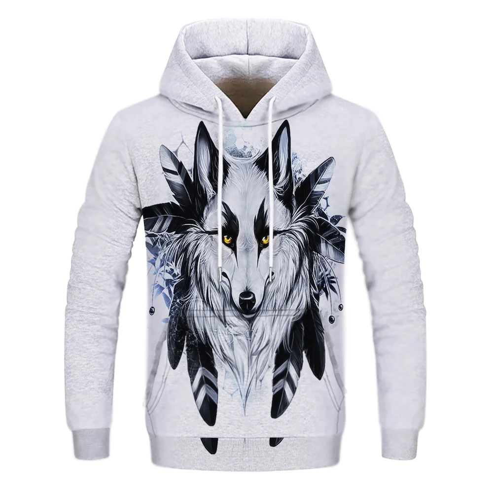 

New Autumn Fashion 3D Printed Wolf Hoodies Men Animals Hoodie Women Long Sleeve Sweatshirts Casual Sport Pullover Tops Jackets