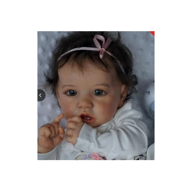 

Lifelike Silicone Vinyl Girl Doll Baby Reborn 23 Inch 58 CM Realistic Big Eyes Babies Dolls With Lovely Clothes KidsPlaymate