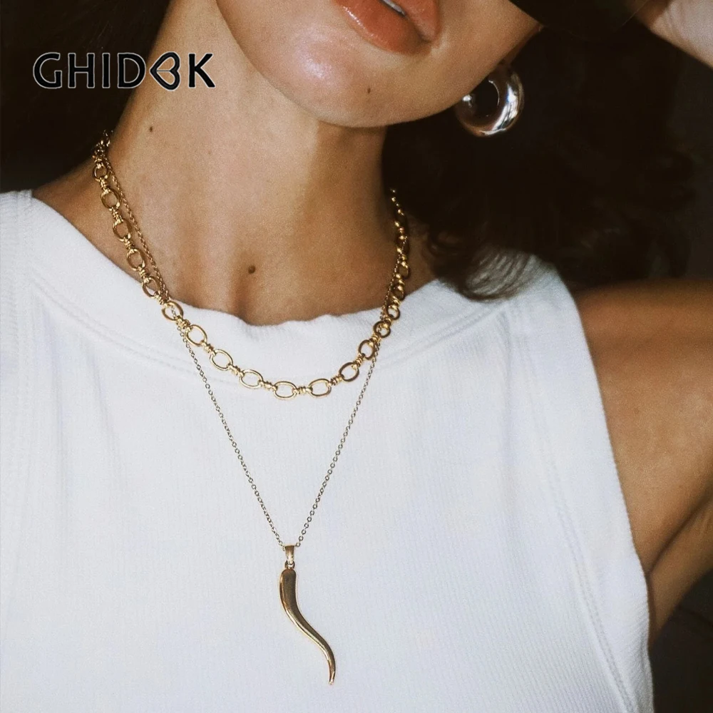 Женское ожерелье из нержавеющей стали GHIDBK